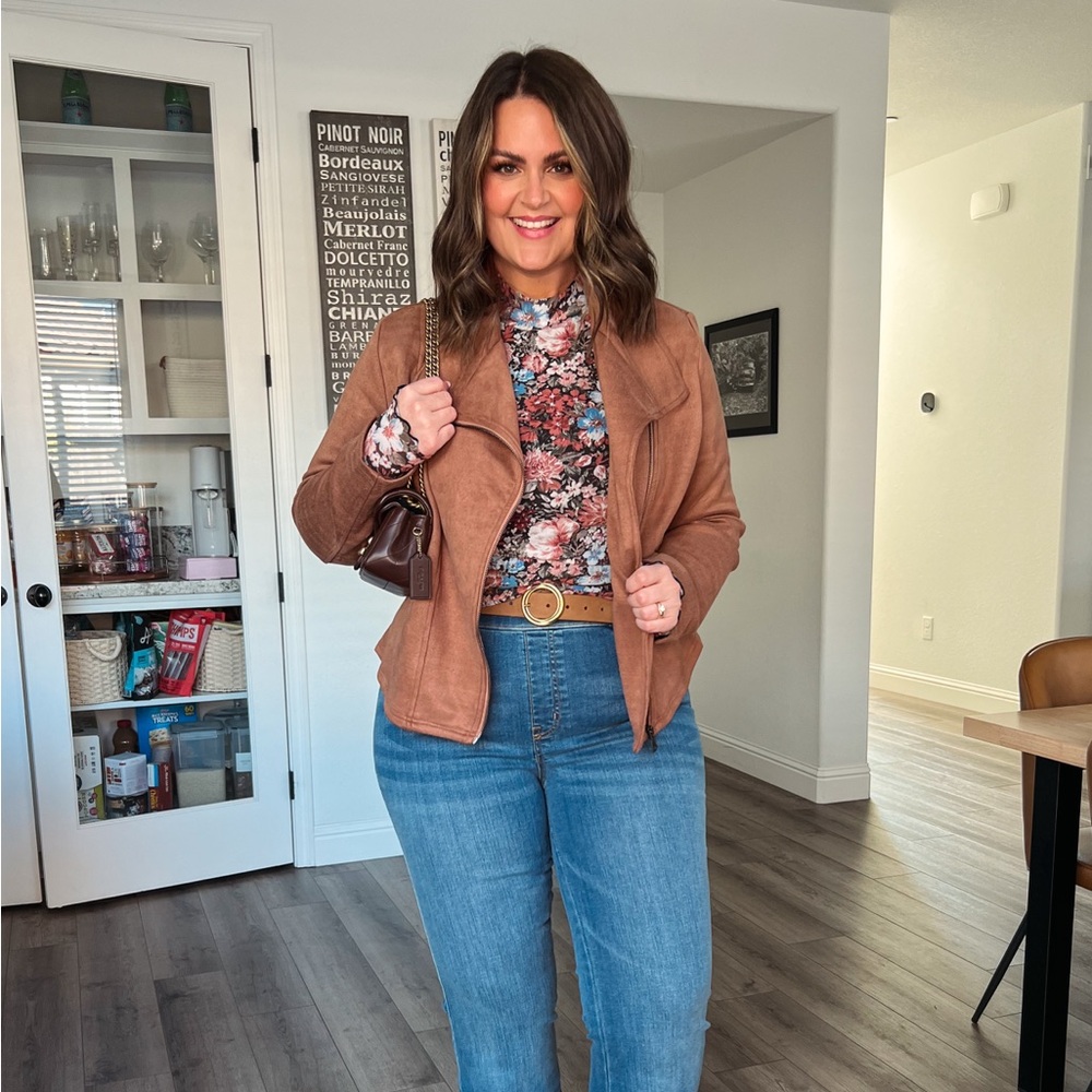 Women's Camel faux Suede Jacket